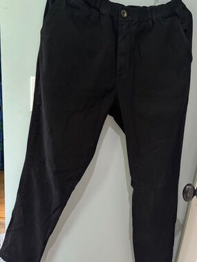 Cove Black Elastic-Waist Pants